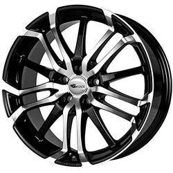 Brock B26 7,5 x 17 et 35 Bolt Circle 4 x 100 Hub centraggio 63,4 580070534, Nero front-polished