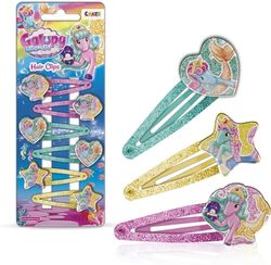 CRAZE - Galupy Mermaid Hair Clip, 6 Hair Pins for Girls Unicorn Mermaid Hair Clips for Girls, 3 Different Designs (2 Pack of Each), Colorful Clips