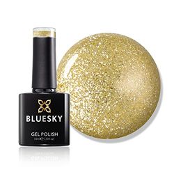 BLUESKY Smalto Per Unghie Gel, Imperial Topaz, Platinum01, Bagliore, Luccichio, Oro (Per Lampade Uv E Led) - 10 Ml