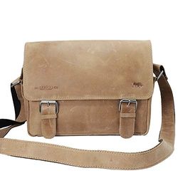 Arrigo unisex vuxen messenger bag kurirväska, beige (taupe), 31 x 20 x 14 cm