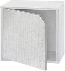 Gardenia Rek met deur, boekenkast voor muur of vloer, voor compositie wit