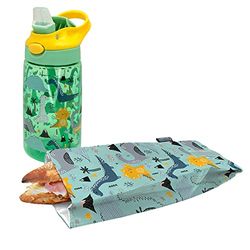 NERTHUS FIH 1001 SET Bouteille Tritan + Lunchbox Dinosaures