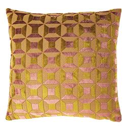 Paoletti Imperium polyester fylld kudde, ocre/roush, 45 x 45 cm