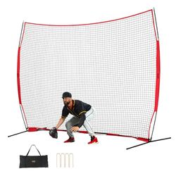 VEVOR Filet d'Entraînement de Baseball Softball 393x275 cm, Filet de Protection Pare-Ballons Portable avec Sac de Transport, Équipement d'Entraînement pour Receveur Crosse, Football, Hockey, Jardin