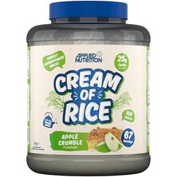 Applied Nutrition Cream of Rice - High Carbohydrate Cream of Rice Supplement, Source of Energy for Breakfast & Snacks, Easy to Digest, Low Sugar, Low Fat, Vegan, 2kg (Apple Crumble)