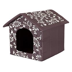 Hobbydog R2 BUDBWK1 Doghouse R2 44 x 38 cm bruin met bloemen, S, bruin, 700 g