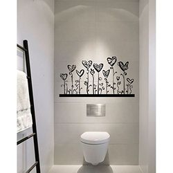 Tatoutex Stickers Frise de Coeur - Gris Clair, L 60cm x H 36cm