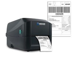 HDWR OPrint-DB200 termisk och termisk överföringsmärkskrivare, 203 DPI upplösning, 152,4 mm/s hastighet, USB- och RS-232-gränssnitt, med mobil appkontrollfunktion