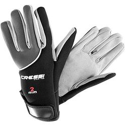 Cressi Tropical Gloves 2mm - Guanti per Apnea e Immersioni, Nero/Grigio, Unisex Adulto