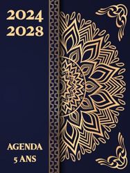 Agenda 5 Ans 2024-2028: Planificateur Mensuel 2024 2028 | 60 Mois du 01/01/2024 au 31/12/2028 | 1 Mois sur 2 Pages | Jours Fériés | Format A4 (20.95 x 27.94 cm) | 160 Pages