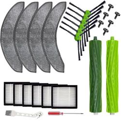 Aceesories vervangende onderdelen compatibel met iRobot Roomba Combo j7 j7+ j9+ Robot Stofzuiger & Mop Cleaner, Filter, Borstel, Mop Pads (18 pack Brush+fiilter+mop kit voor J7+ J9+)