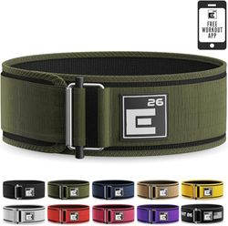 Element 26 Zelfvergrendelende gewichtheffende riem | Premium gewichtheffen riem voor functionele fitness, powerlift en Olympische hijssporters | Hijsriem voor mannen en vrouwen (groen, extra groot)