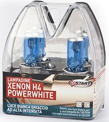 START Coppia Lampadine Alogene H4 Xenon Powerwhite