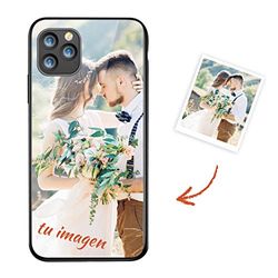 Suhctup Compatible con Huawei P20 Funda Personalizada de Vidrio Templado Personablizable Regalo con HD Foto O Texto Diseño Carcasa Ultrafina Dura Marco de TPU Protection Caso