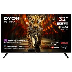 DYON ULTIMAX 32F-TI - Full HD 32 inch (80 cm) tv (1080p, Smart TV, Tizen OS, Triple Tuner (DVB-C/-S2/-T2), Samsung Smart & Gaming Hub, Prime Video, Netflix, Disney +) [2025]