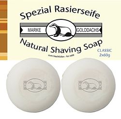 Golddachs - Classico - sapone da barba - ricarica - Lotto di 2-34 ml