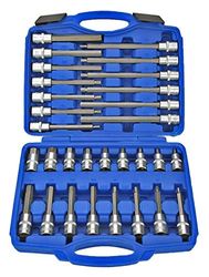 US PRO 3229 - Set di chiavi a brugola da 1/2" con attacco a brugola, poco profondi e profondi, 5 mm-19 mm