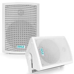 Pyle altifalantes, duplos, 6,5", resistente às intempéries, montagem na parede ou no teto, com grelha resistente, waterproof, ideal para uso no pátio, piscina