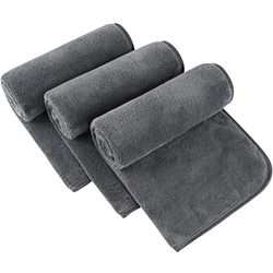 SINLAND Microfiber Hand Towel for Bathroom Super Soft Makeup Remover Cloth Washcloth for Home Spa Sports Face Cleansing Towel 40cm x 76cm 3 Pack