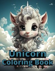 Unicorn Coloring Book: 8.5x11in, 50 pages, cute horses