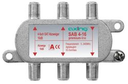 Axing SAB 4-16 4-voudige SAT-aftakking met 16 dB aftakdemping (5-2400 MHz)