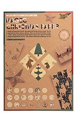 folia Magic Christmas 49898 Bloc de papier kraft avec 20 feuilles, 115 et 270 g/m², format A4, papier de bricolage avec motif de Noël et finition Hotfoil