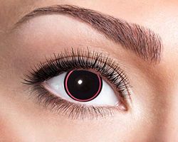 Eyecatcher 84078841-931 - Lentilles de contact colorées, 1 paire, pour 12 mois, rose, noir, carnaval, Halloween, sans correction de la vue