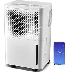 pasapair luchtontvochtiger 12L met 24-uurs ontvochtigingscapaciteit - automatische luchtontvochtiger voor ruimtes tot 120m³ (~ 20 m²) met 3 bedrijfsmodi, digitaal display, afvoerslang, timer tegen vocht, schimmel