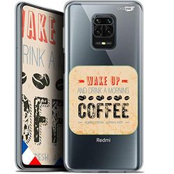 Caseink Beschermhoes voor Xiaomi Redmi Note 9 Pro (6,67 inch), Gel, HD, bedrukt in Frankrijk, Redmi Note 9 Pro, zacht, schokbestendig, Wake Up with Coffee