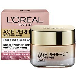 L'Oréal Paris Soin Quotidien de la Peau, Age Perfect Golden Age, Soin Visage Anti-âge, raffermissant et Brillant, pour Peaux matures et pâles, à l'extrait de Pivoine, 50 ML