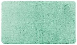 WENKO Tapis de bain Belize turquoise 60 x 90 cm - Tapis de bain, sûr, moelleux, sans peluches, Polyester, 60 x 90 cm, Turquoise