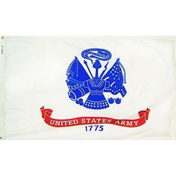 Annin Flagmakers modello 439035 bandiera militare dell'esercito degli Stati Uniti 0,9 x 1,5 m. Nylon SolarGuard Nyl-Glo 100% Made in USA secondo le specifiche ufficiali.