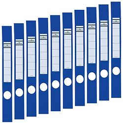 Durable 809106 - Ordofix, copridorso adesivo, personalizzabile, per raccoglitori larghi 50 mm, 40x390 mm, azzurro, confezione da 10 pezzi