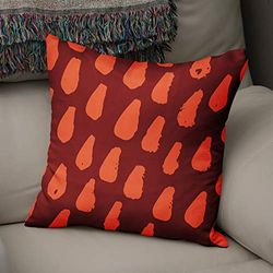 Bonamaison Decorative Cushion Cover, Polycotton, Orange, Standard