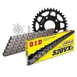Kettingset DID staal 520VX3 / 108 eindeloos voor Honda NSR R 125 cc bouwjaar 1989-1993