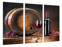 Póster de fotografia vinho tinto, uvas, adega tamanho total: 97 x 62 cm XXL