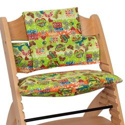 Babyline Housse de Coussin pour Chaise Haute Stokke. Compatible avec Stokke, Stokke Tripp Trapp, Trip Trap Stokke, Stokke Chaise Haute évolutive et Stokke Chaise Haute (Hippie Vert)