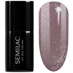 SEMILAC Gel Nail Polish | Long Lasting and Easy to Apply | Perfect for Home & Salon use UV/LED Gel Nails 7ml - 322 Shimmer Dust Brown.