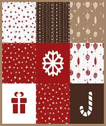 Doge Milano Tapis de salle de bain, 100% Made in Italy, Tapis antitache avec impression numérique, Tapis antidérapant et lavable, Modèle de Noël - Abed, cm 62x52