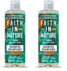 Shampooing Naturel à la Noix de Coco Faith In Nature, Hydratant, Vegan & Cruelty Free, Sans Parabènes & SLES, Pour Cheveux Normaux à Secs, 400ml (Lot de 2)