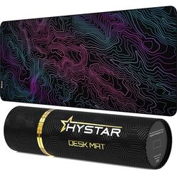 Hystar Alfombrilla de mouse extendida para juegos | XXXL 45 x 20 pulgadas | 5 mm de grosor, superficie impermeable, tela de poliéster suave y base de goma natural | Topo de ensueño (oscuro)