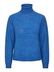 Bestseller A/S Dames Pcjuliana Ls Rollneck Knit Noos Bc Vest, French blue, S