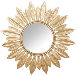 Alexandra House Living Espejo de Pared Dorado Metal 6 x 68 x 69 cm Redondo