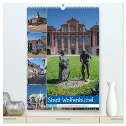 Stadt Wolfenbüttel (hochwertiger Premium Wandkalender 2026 DIN A2 hoch), Kunstdruck in Hochglanz: Die Stadt Wolfenbüttel liegt an der Oker, in Niedersachsen, südlich von Braunschweig.
