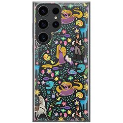 ERT GROUP mobiltelefonfodral för Samsung S23 ULTRA originalt och officiellt licensierat Disney mönster Tangled 001 optimalt anpassad till formen på mobiltelefonen, gedeeltelijk transparant