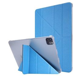 Morain Case for iPad 12.9 Inch 2021/2020 iPad 9th/8th Generation & 2019 iPad 7th Generation, Protective Case with TPU Back, Auto Sleep/Wake Cover,Blue