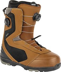 Nitro Męski Club Boa Dual '23 All Mountain Freeride Freestyle system szybkiego sznurowania łódź snowboardowa, brązowo-czarny, MP 26,0 // EU 40 // US 8