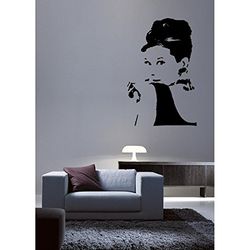 Tatoutex Stickers Audrey Hepburn - Orange, L 20cm x H 30cm