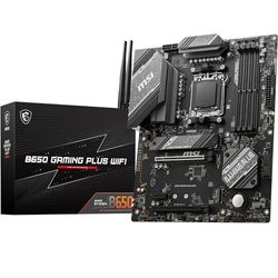 MSI B650 GAMING PLUS WIFI Motherboard, ATX - Supports AMD Ryzen 9000 / 8000 / 7000 Series Processors, AM5 - 14+2 Duet Rail VRM, DDR5 Memory Boost 6400+MHz/OC, 2 x PCIe 4.0 x16, 2 x M.2 Gen4, Wi-Fi 6E