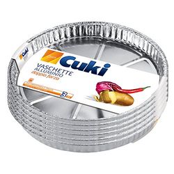Cuki Vaschette Alluminio - Doppia Forza - per pizza - tonde [T77G] - 18 vaschette (Multipack)